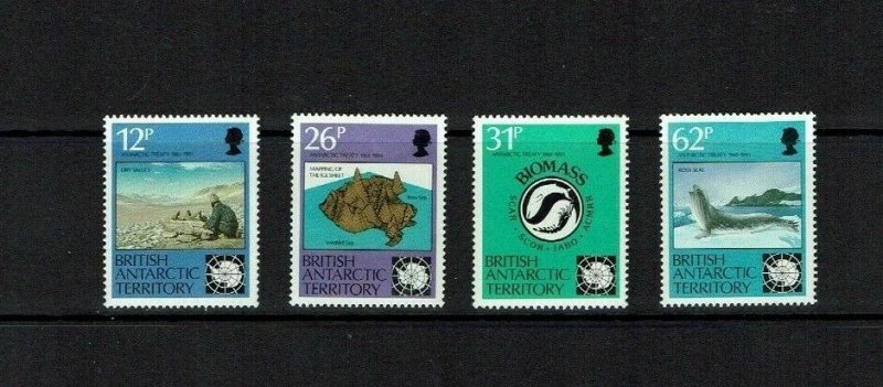 British Antarctic Territory: 1991 30th Anniversary of Antarctic Treaty,  MNH set