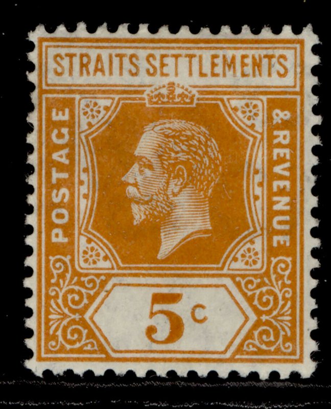 MALAYSIA - Straits Settlements GV SG199, 5c orange, LH MINT. WMK MULT CA