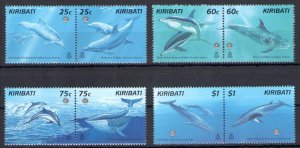 1998 Kiribati, Whales & Dolphins - # 414/21 - 8 values - MNH**