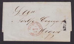 Mexico 1855 Cuernavaca Stampless SFL, Cert.