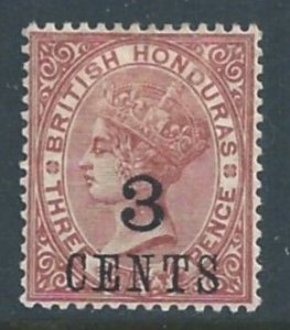 British Honduras #29 MH 3p Queen Victoria Surcharged - Wmk. 2