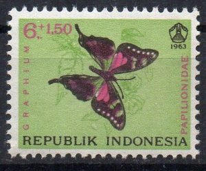 INDONESIA - 1963 - BUTTERFLIES - GRAPHIUM PAPILIONIDAE - 6 + 1.50 -