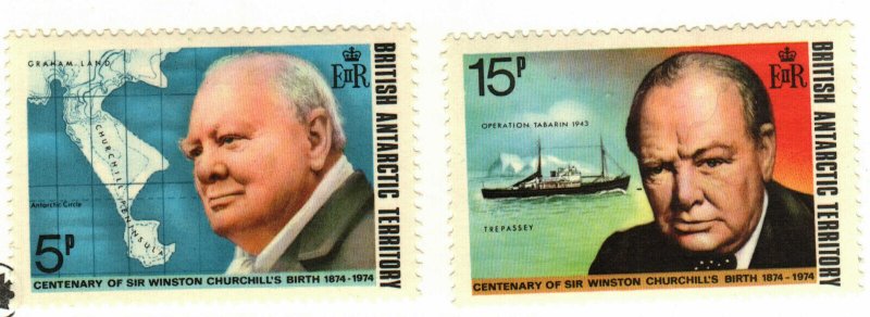 British Antarctic Territory #62-3 MH Churchill