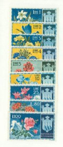 San Marino #336-344  Single (Complete Set) (Flowers)