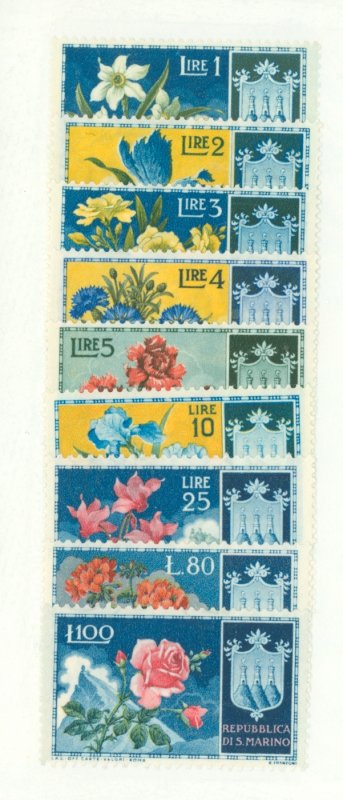 San Marino #336-344  Single (Complete Set) (Flowers)