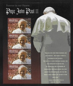 St. Vincent Grenadines - Bequia 360 Pope John Paul II m/s MNH Scott c.v. $13