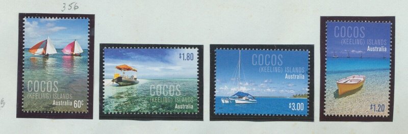 COCOS ISLANDS - Scott 356-359 - MNH - boats, sailboat - 2011