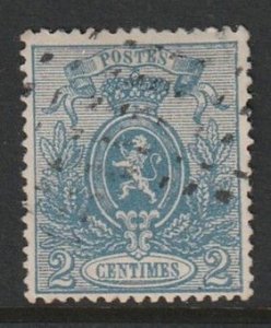 1867 Belgium - Sc 25b - used VF - 1 single - perf 15 - Coat of Arms