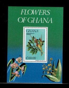 Ghana 1984 - Flowers, Plants - Souvenir Stamp Sheet - Scott #926 - MNH