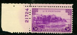 USA 1937 Puerto Rico 3¢ Scott # 810 PNS MNH L728