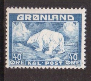 Greenland  #8  MNH  1946   polar bear  40o