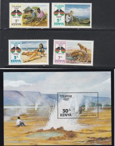 Kenya # 398-401, Tourism Scenes, Mint NH, 1/2 Cat.