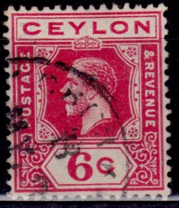 Ceylon 1912-25, King George V, 6c, sc#204, used