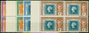 Mauritius 1948 Set of 4 SG266-269 V.F VLMM & MNH Blocks of 4