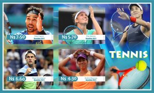 Stamps. Sports.Tennis  2021 year 1+1 sheets perf Namibia