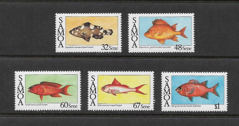 FISH - SAMOA #680-4   MNH