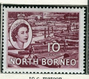 NORTH BORNEO; 1954 early QEII Pictorial issue MINT MNH 10c. value 