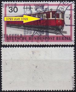 GERMANY BERLIN [1971] MiNr 0382 I ( O/used ) [01] Plattenfehler geprüft