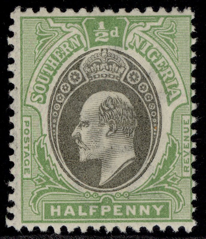 SOUTHERN NIGERIA EDVII SG10, ½d grey-black & pale green, M MINT.