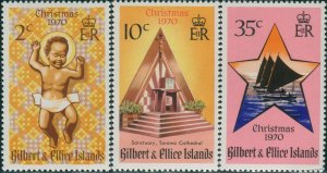 Gilbert & Ellice Islands 1970 SG170-172 Christmas set MNH 