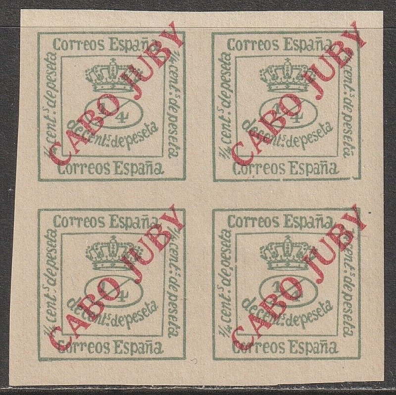 EDSROOM-14781 Cape Juby 7 MNH 1919 Complete Block of 4