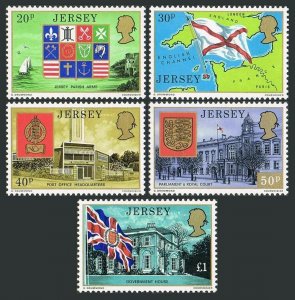 Jersey 150-154,MNH.Michel 144-148. Jersey Parish Arms,Map,Flags,Parliament,Court