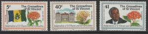 GRENADINES OF ST.VINCENT SG160/2 1979 INDEPENDENCE MNH