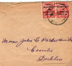 GB IRELAND Cover Transition Period *SCOTSHOUSE*HAMLET RUBBER Monaghan 1922 IR118