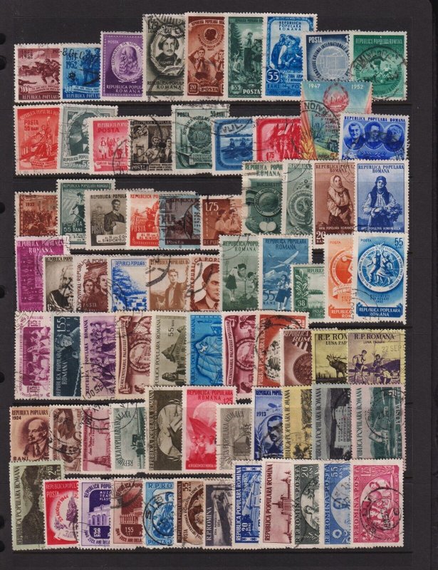 Romania - 1950s issues - 73 stamps