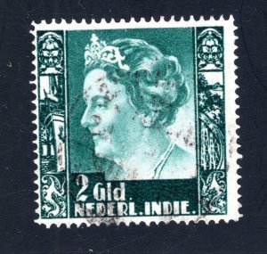 Netherlands Indies #223   F/VF, Used, Queen Wilhelmina, CV $14.00 ....  4220118