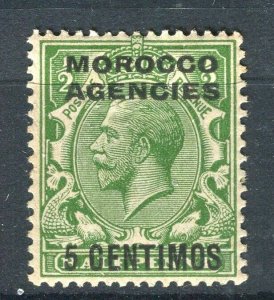 MOROCCO AGENCIES; 1914-20s early GV surcharged issue Mint hinged 5c.