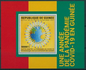 Guinea 2021 MNH Medical Stamps Corona Pandemic Tribute Health Workers 1v M/S