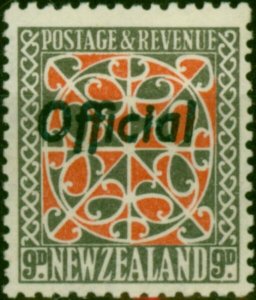 New Zealand 1938 9d Red & Grey-Black SG0129 Fine LMM