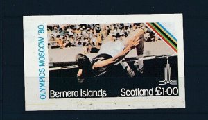 D160383 Olympics Moscow 1980 S/S MNH Error Proof Bernera Islands Imperforate