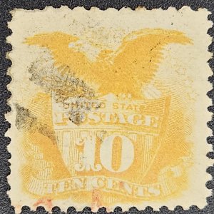 US #116 pictorial 10cent fine light cancel.