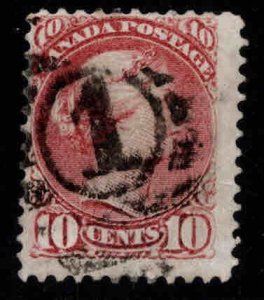 Canada Scott 45  Small Queen Victoria  10c red brown