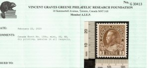 Canada #108c Mint Superb Never Hinged **With Certificate**