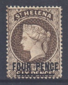Saint Helena Scott 38 - SG43, 1884 Victoria 4d on 6d MH*