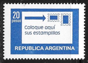 Argentina #1201 20p Correct Positioning of Stamps ~ MNH