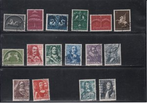 Netherlands # 245-261, Portraits & Others, Used, 1/3 Cat.