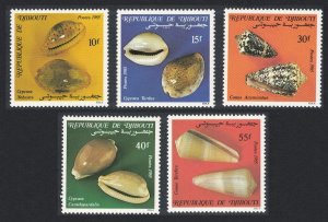 Djibouti Shells 5v 1985 MNH SG#959-963