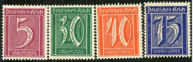 Deutsches Reich  Mi.#  4 stamps  MNH**