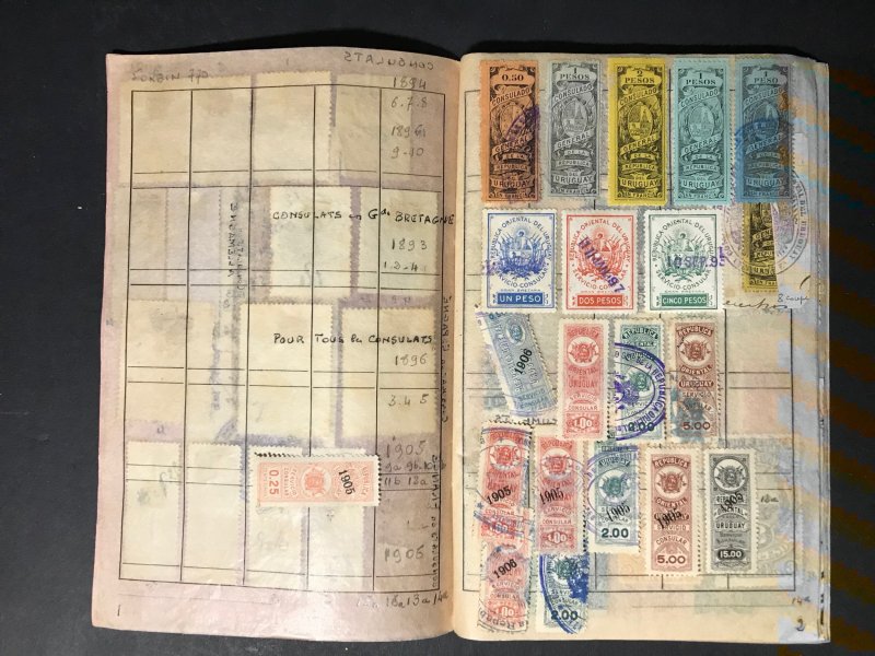 Uruguay Revenue Stamps Mint/Used 1896-1911 (1400 Stamps)