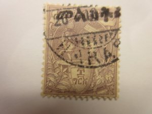 ETHIOPIA Scott 27 BLACK HANDSTAMP USED Lot4 Cat $50