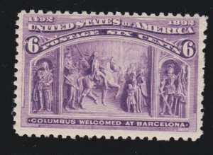 US 235 6c Columbian Exposition Mint F-VF OG NH SCV $140