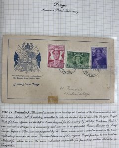 1950 Nukualofa Tonga Toga Souvenir Cover Queen Salote 50th Birthday W Finau