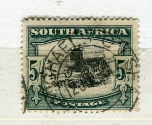 SOUTH AFRICA; 1940s early Pictorial issue 5s. value fine used + Postmark