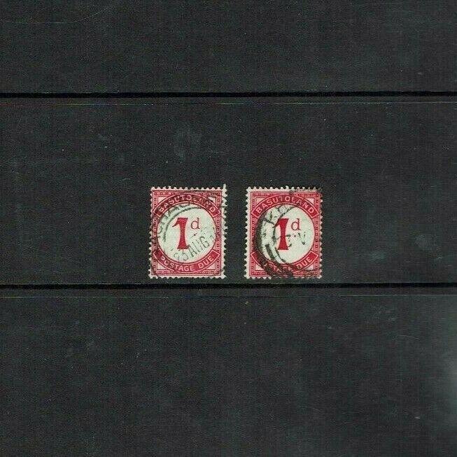 Basutoland: 1932-52, Postage due 1d in both listed shades of red SG D1/1a, used