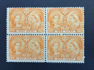 CANADA 1897  1c  JUBILEE    MNH    Sc 51 BLK4