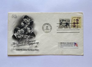 USA FDC , 	THE MUSIC OF AMERICA IS FREEDOM'S SYMPHONY , 35 C AMERICANA SERIES 19